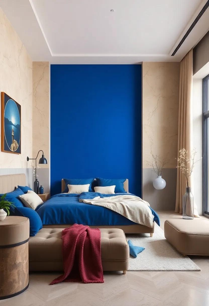 Forest Green and Cream: Embrace nature with rich forest green walls accented by cream-colored textiles,perfect for a calming yet bold retreat