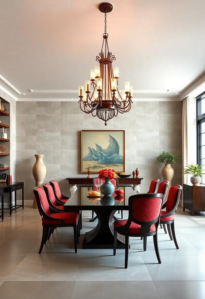 Chinoiserie chic: Featuring intricate Asian-inspired designs and motifs, this chandelier‍ brings a touch of cultural elegance to your table