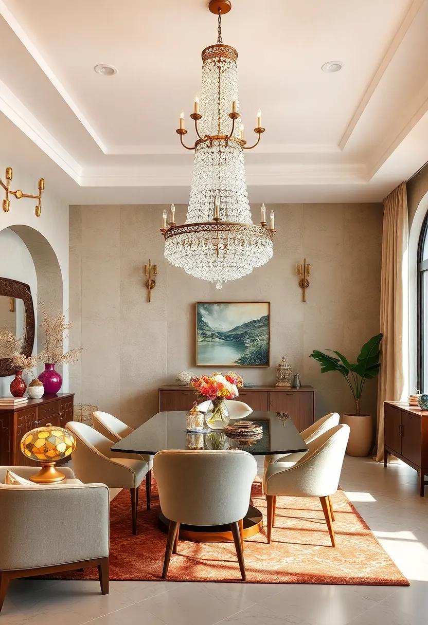 Classic Crystal: Timeless and elegant, ‌this ‌chandelier features‌ sparkling crystals in traditional designs, adding a sense of grandeur