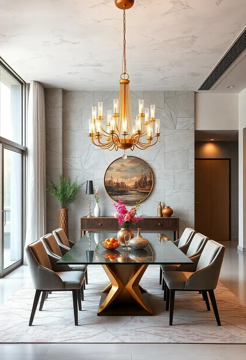 Metallic Marvel: A shiny brass⁢ or gold finish that reflects‍ light, adding warmth and luxury to your dining experience