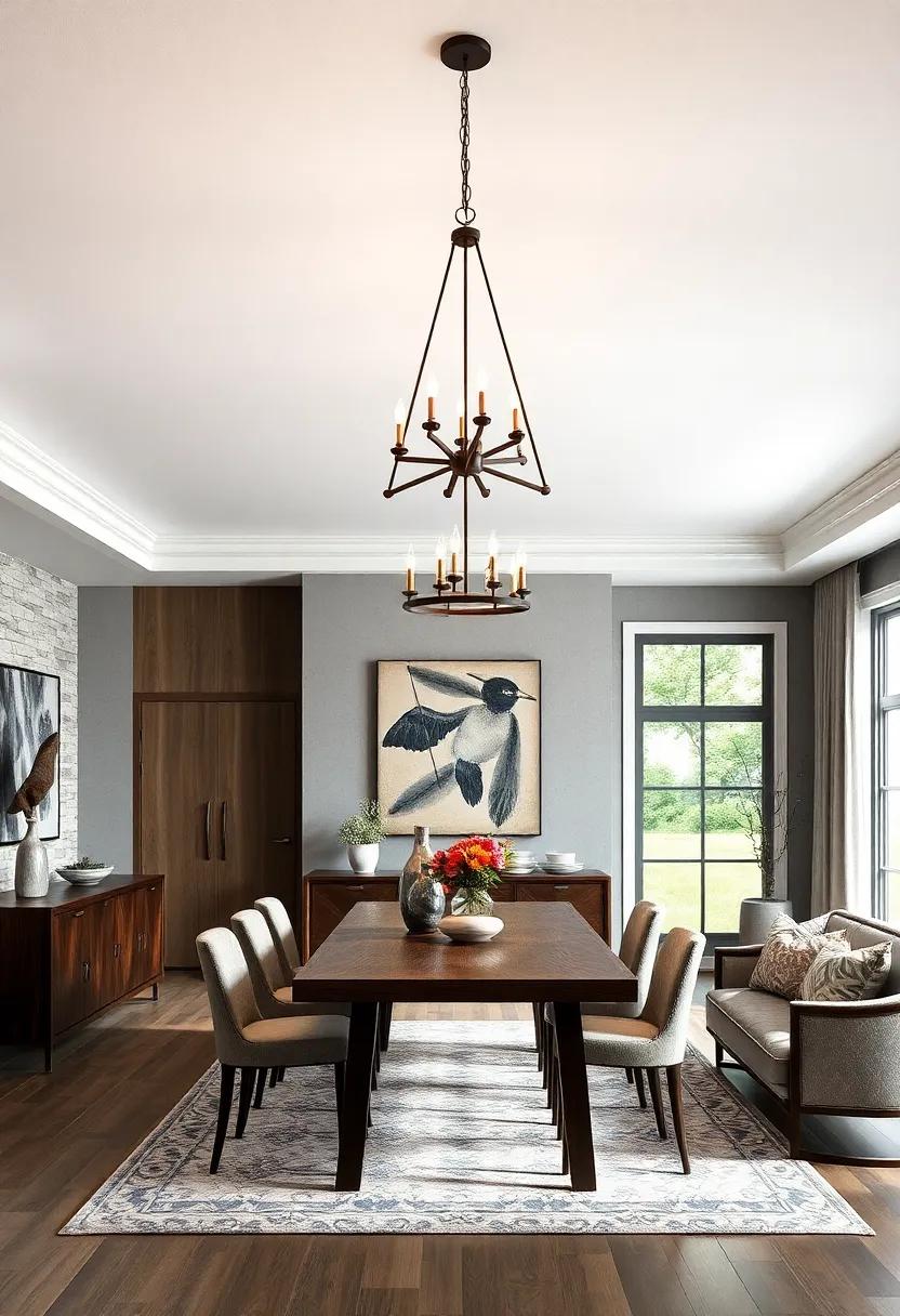 Modern Farmhouse: Combining rustic wood and sleek metal, this ‍chandelier strikes the perfect balance ​between modern and traditional styles