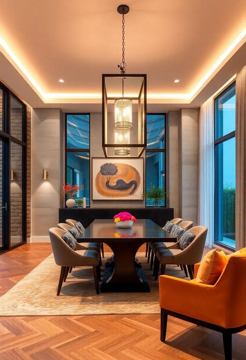 Modern⁣ Lantern: A sleek, rectangular shape resembling traditional lanterns,‌ ideal‍ for a‍ cozy yet modern dining atmosphere