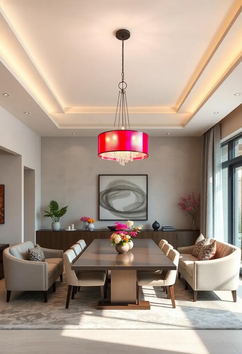 Ombre Effect: This chandelier transitions from one⁣ color to another, ⁤adding a dynamic visual element to your dining‌ room