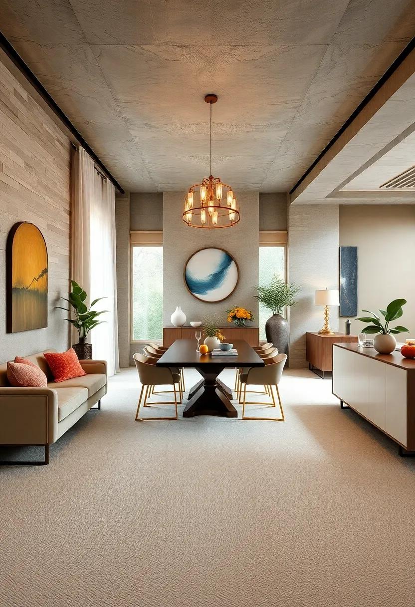 Soft Carpeting:‍ Consider plush ⁣carpeting for⁢ a cozy dining room that offers ⁢comfort underfoot and a sound-dampening effect for lively dinner conversations