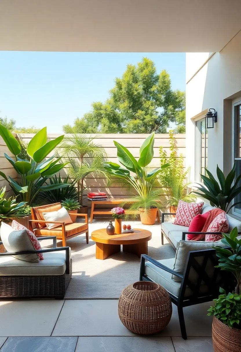 Seasonal Plant Rotation: Plan your patio layout around a seasonal rotation of plants, ensuring there's always something new and beautiful to admire