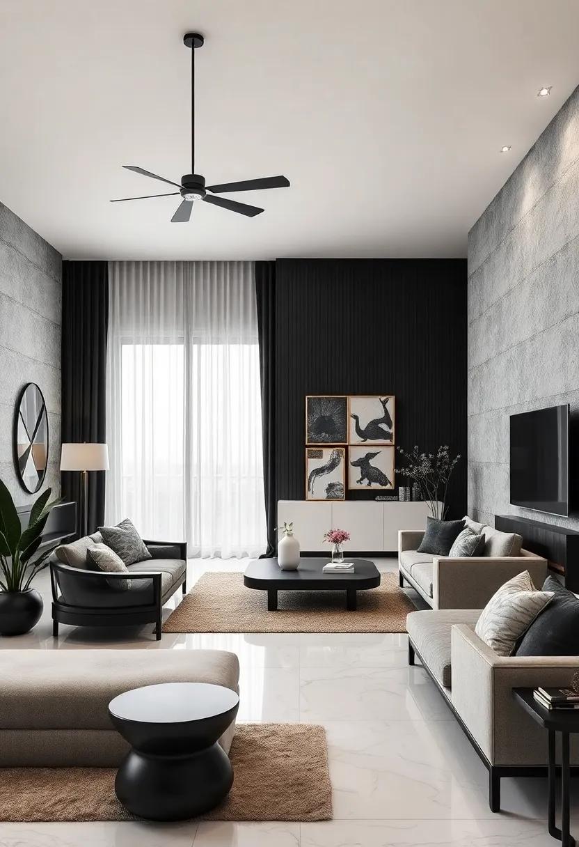 A Sophisticated Minimalist Haven:⁢ Discover how sleek lines and a monochromatic palette create a serene atmosphere in this chic space