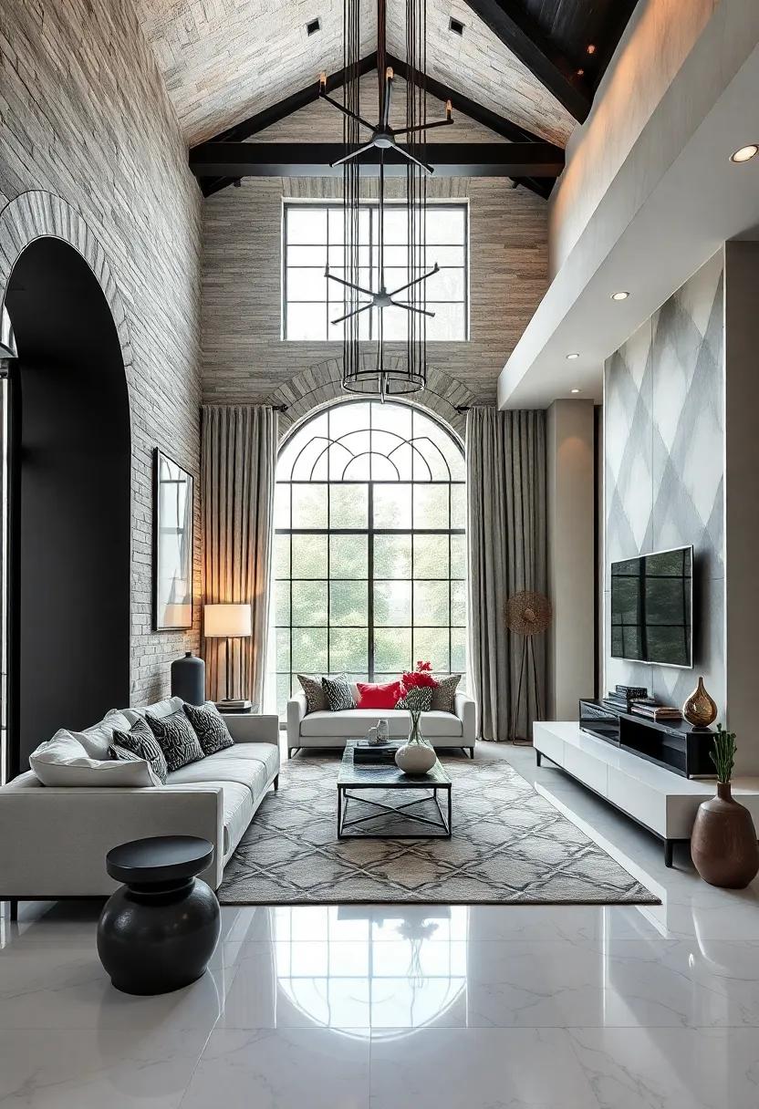 Bold Geometric Patterns: This‌ stunning design ⁣showcases how striking geometric shapes can elevate a simple black and white color scheme