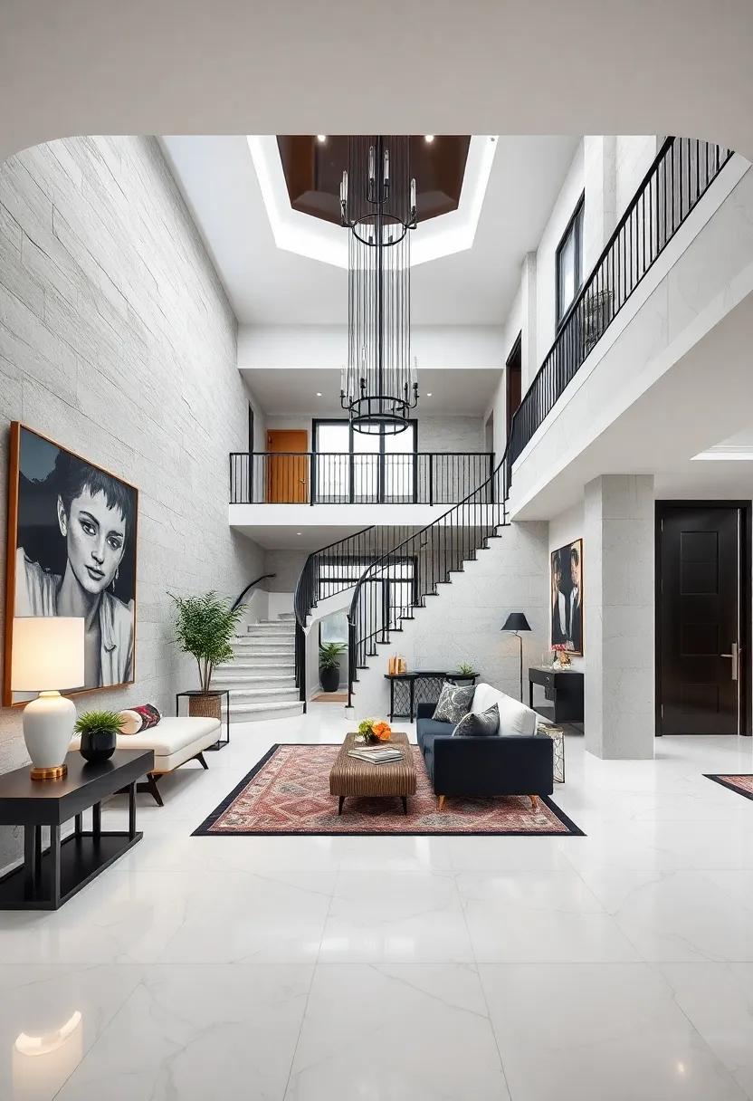 Grand ​staircases and Hallways: Marvel at the impact of a⁤ beautifully designed ‍staircase that enhances the ⁢overall aesthetic​ of the ⁤home