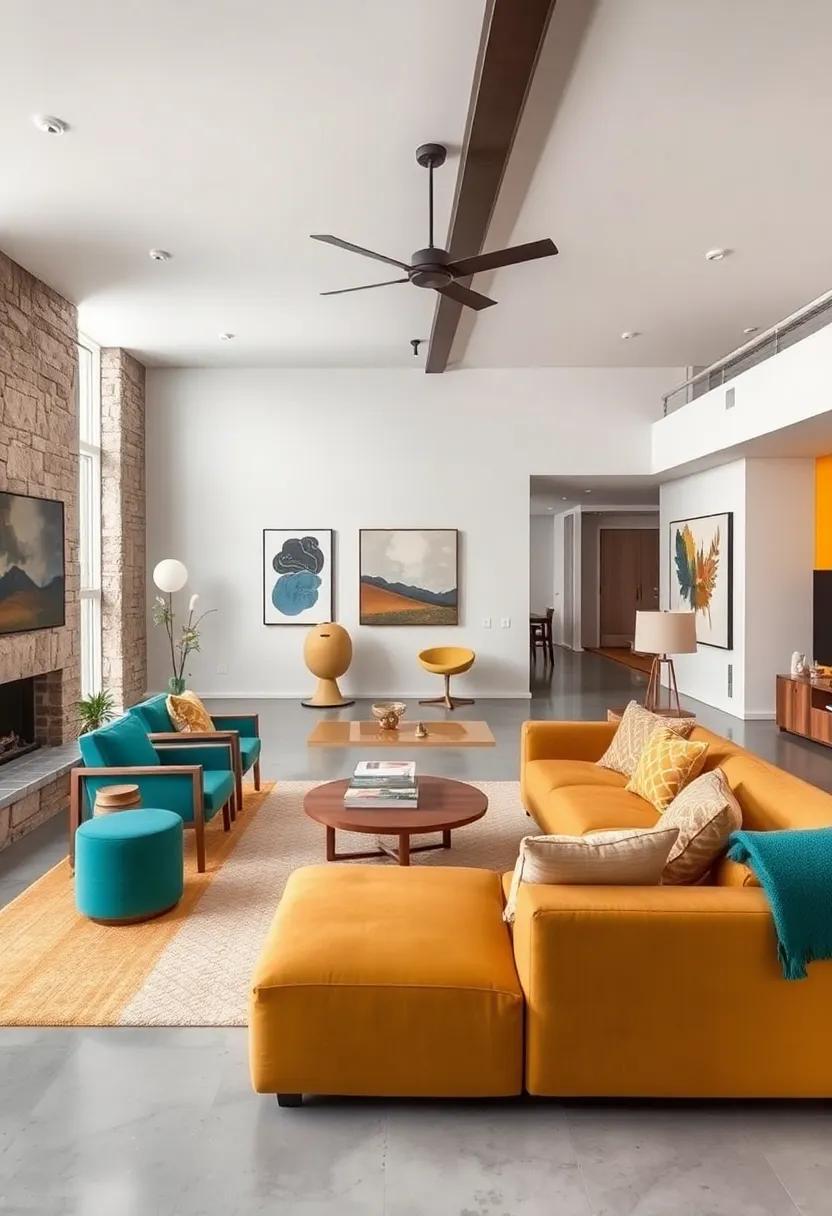 Embrace a ⁢Retro Color Palette:⁤ Choose bold, vibrant hues⁤ like​ mustard yellow,‌ teal, and burnt orange to‍ evoke the mid-century ⁣aesthetic