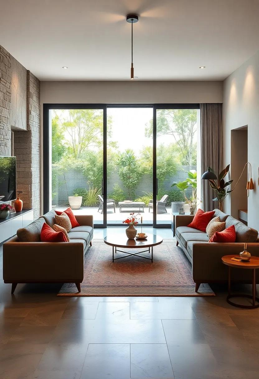 Blending Indoor and Outdoor: ‍Use sliding glass doors to create a seamless⁤ transition between your living room and​ an ⁣outdoor space