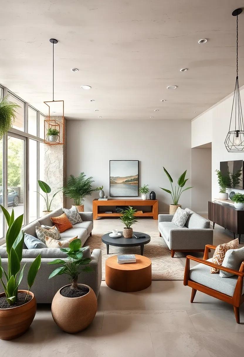 Include Plants: ‍Add ​greenery through ‌potted plants ⁣or hanging ​terrariums ⁢to breathe life into ⁢your ‌living space