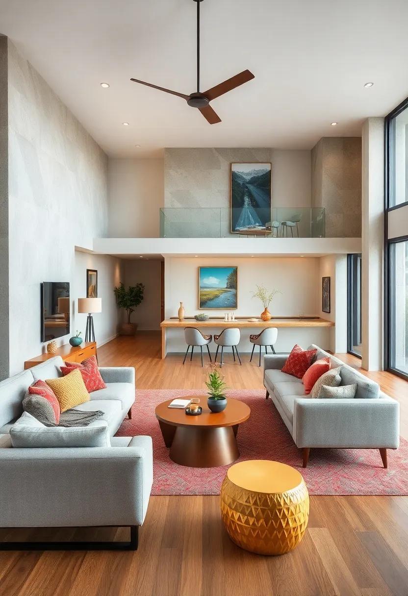 Use Geometric ⁢Patterns: Integrate⁤ geometric designs through rugs, curtains, ‍or wall art to reflect‌ the playful spirit of the era