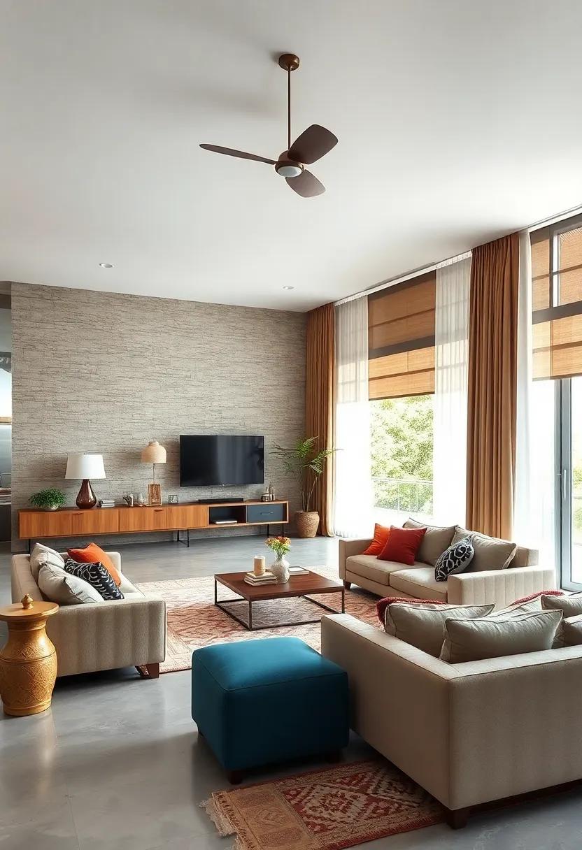 Install Unique‍ Window⁢ treatments: Use floor-to-ceiling drapes or retro blinds that ​complement⁤ the room's ‍color scheme