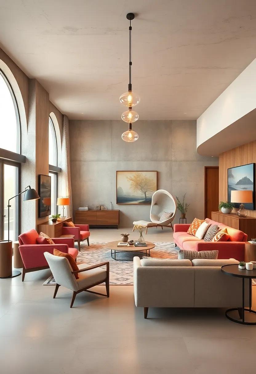 Experiment with Lighting: Use pendant‌ lights ‍or retro floor lamps ⁤to⁢ cast soft illumination while enhancing the ⁢mid-century style