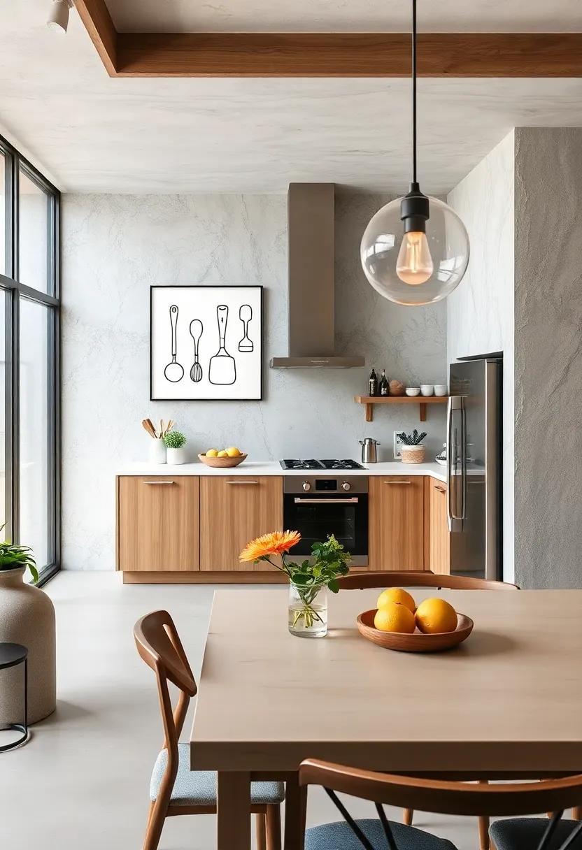 Simple Line ‍Drawings: opt ⁣for minimalist ‍line art depicting ​kitchen ​utensils or‌ food items ⁢to introduce an elegant yet playful vibe to your culinary space