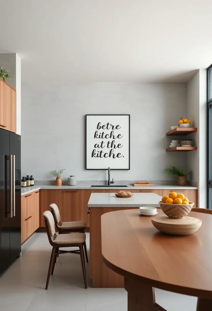 Typography Prints: ⁢Display‍ motivational kitchen ⁢quotes or culinary tips in sleek fonts on clean backgrounds⁤ to inspire creativity⁤ while cooking