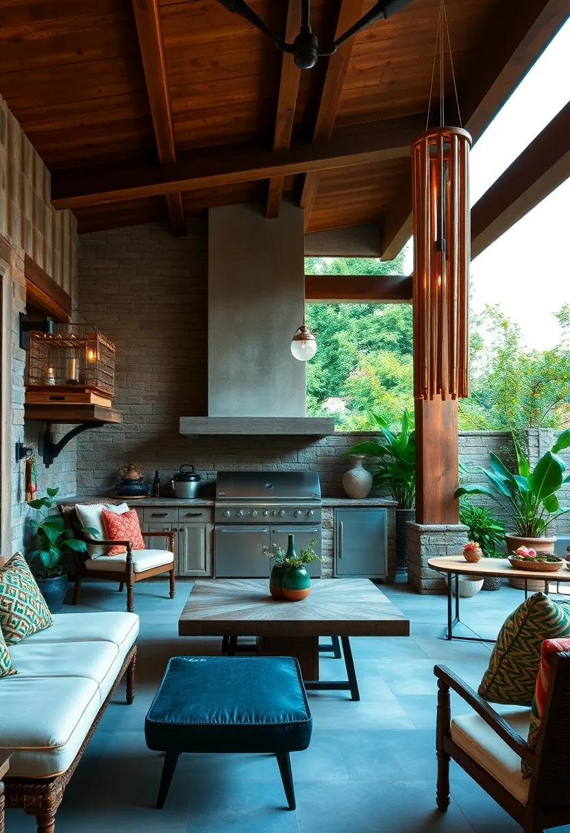 Bamboo Wind Chimes:⁢ Add a soothing natural ‍element with bamboo wind chimes‌ that provide gentle sounds, enhancing the outdoor‌ kitchen's ambiance