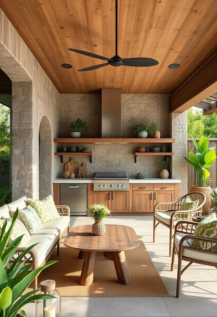 Nature-Inspired ⁢Color‍ Palette: Choose earth⁣ tones and soft greens to emphasize the natural elements, creating a serene and inviting outdoor space