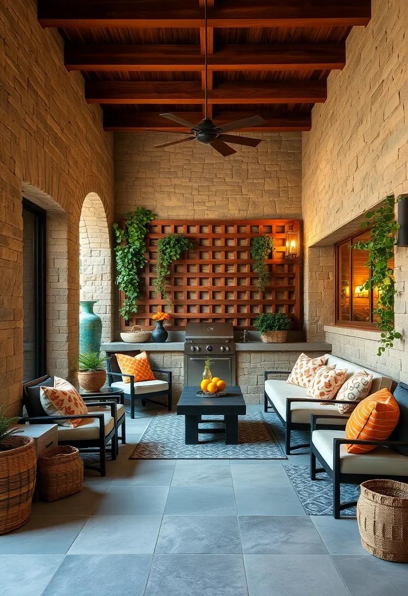 Privacy Lattice Screens: Create cozy ⁤nooks and ‌maintain privacy with ‍rustic wooden lattice screens⁢ adorned ‍with climbing plants