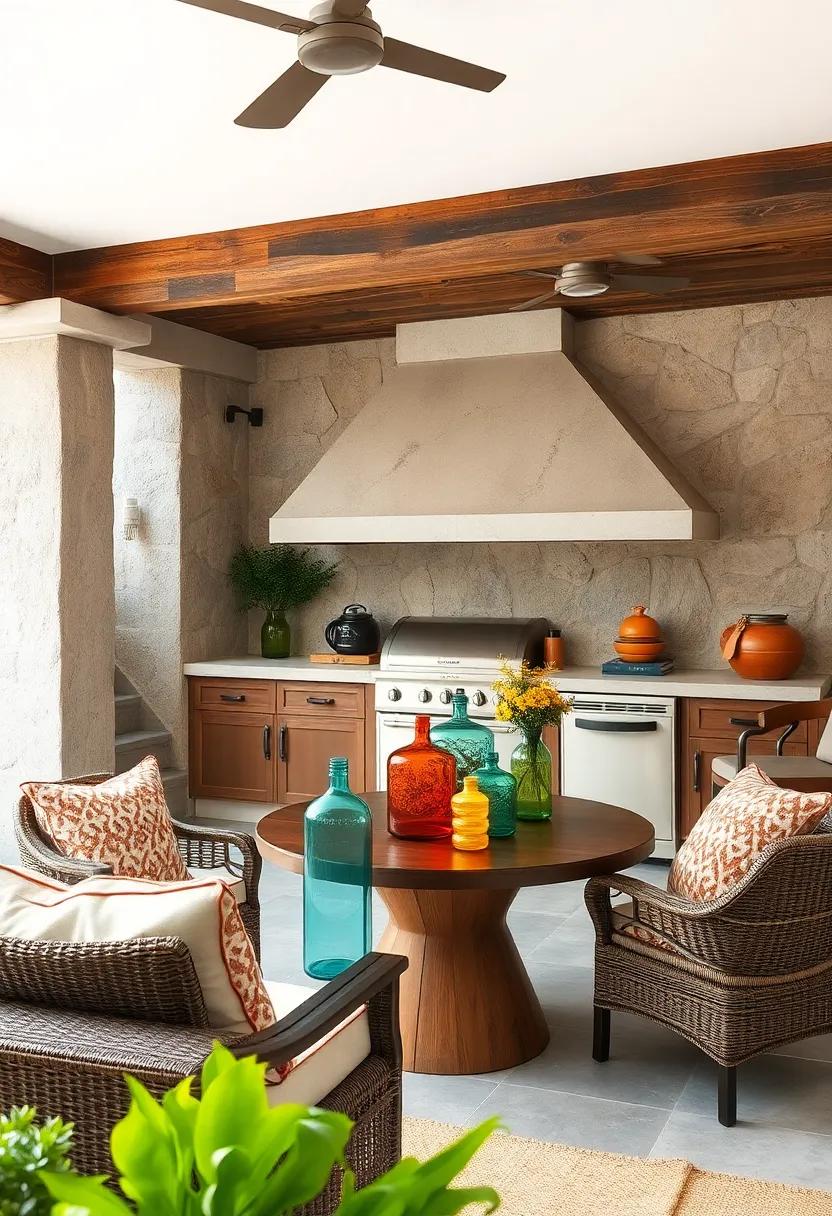 Recycled Glass Décor: Use recycled glass containers for storage or décor,⁢ adding a pop​ of⁤ color‍ while being ⁢environmentally conscious