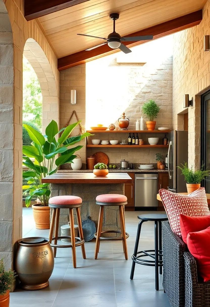 Vintage Bar⁢ Stools: ⁢Add character ⁣with mismatched, vintage ⁢bar stools that encourage socializing while⁢ you‌ cook⁣ or enjoy a ⁣drink