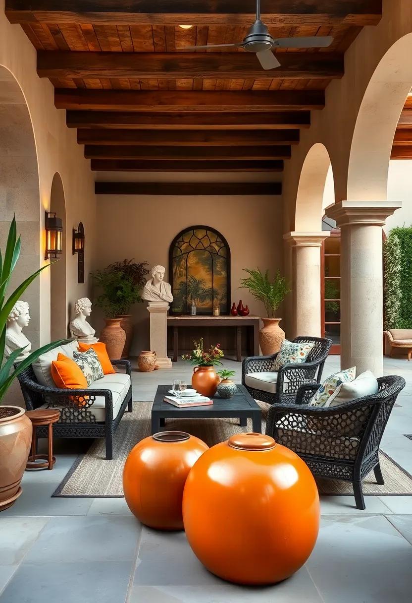 Artistic Sculptures: Choose unique sculptures to enhance the character of your patio, from classical busts to contemporary pieces