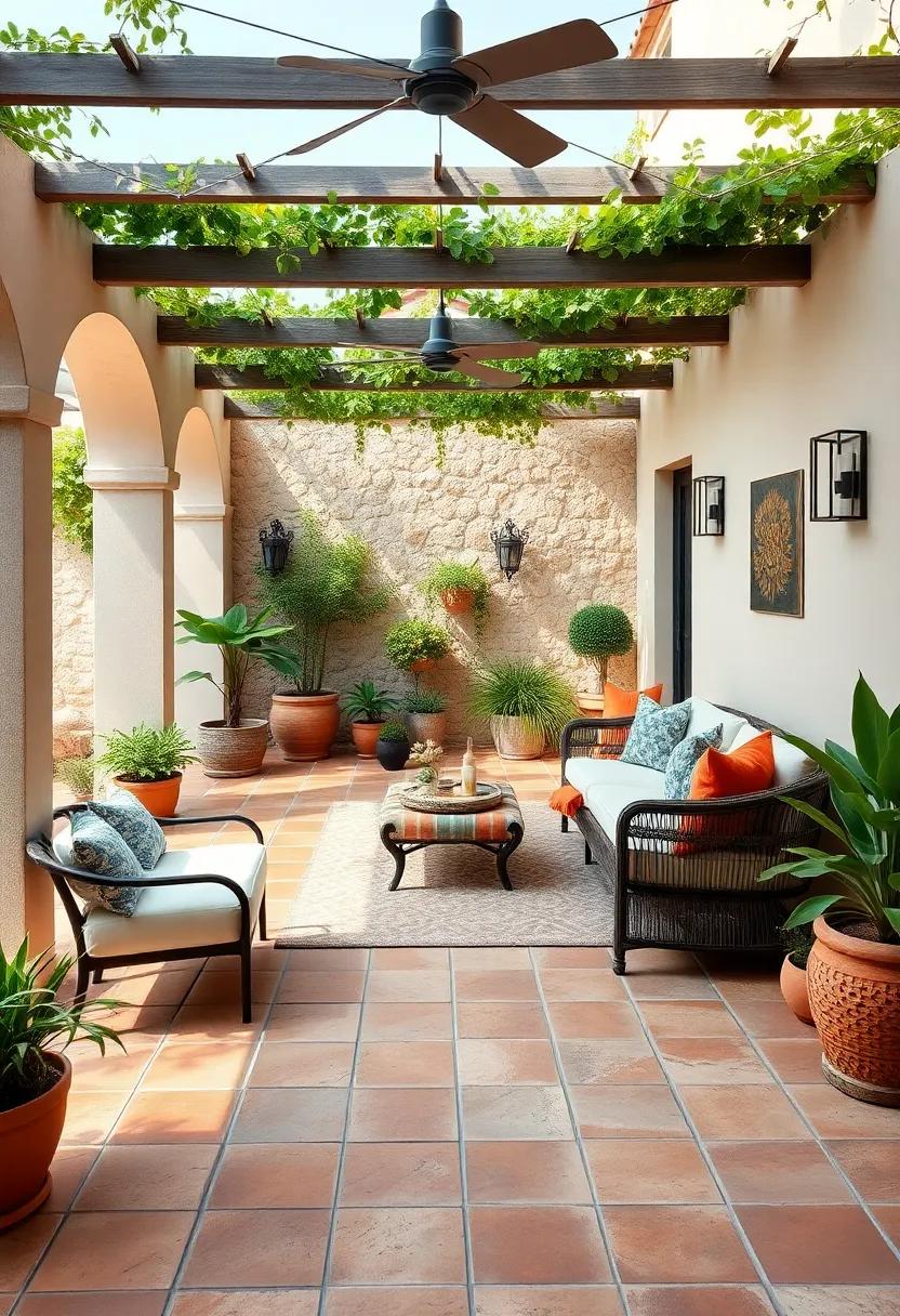 Embrace Rustic Charm with Terracotta Tiles: Create a warm and inviting atmosphere with classic terracotta tiles that enhance the Mediterranean vibe
