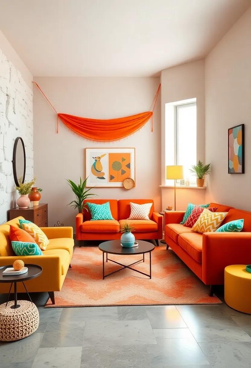 Retro Revival:‌ Bright oranges, yellows, and aqua shades pay homage ‍to the fun vintage aesthetics of​ the '70s, adding a playful flair