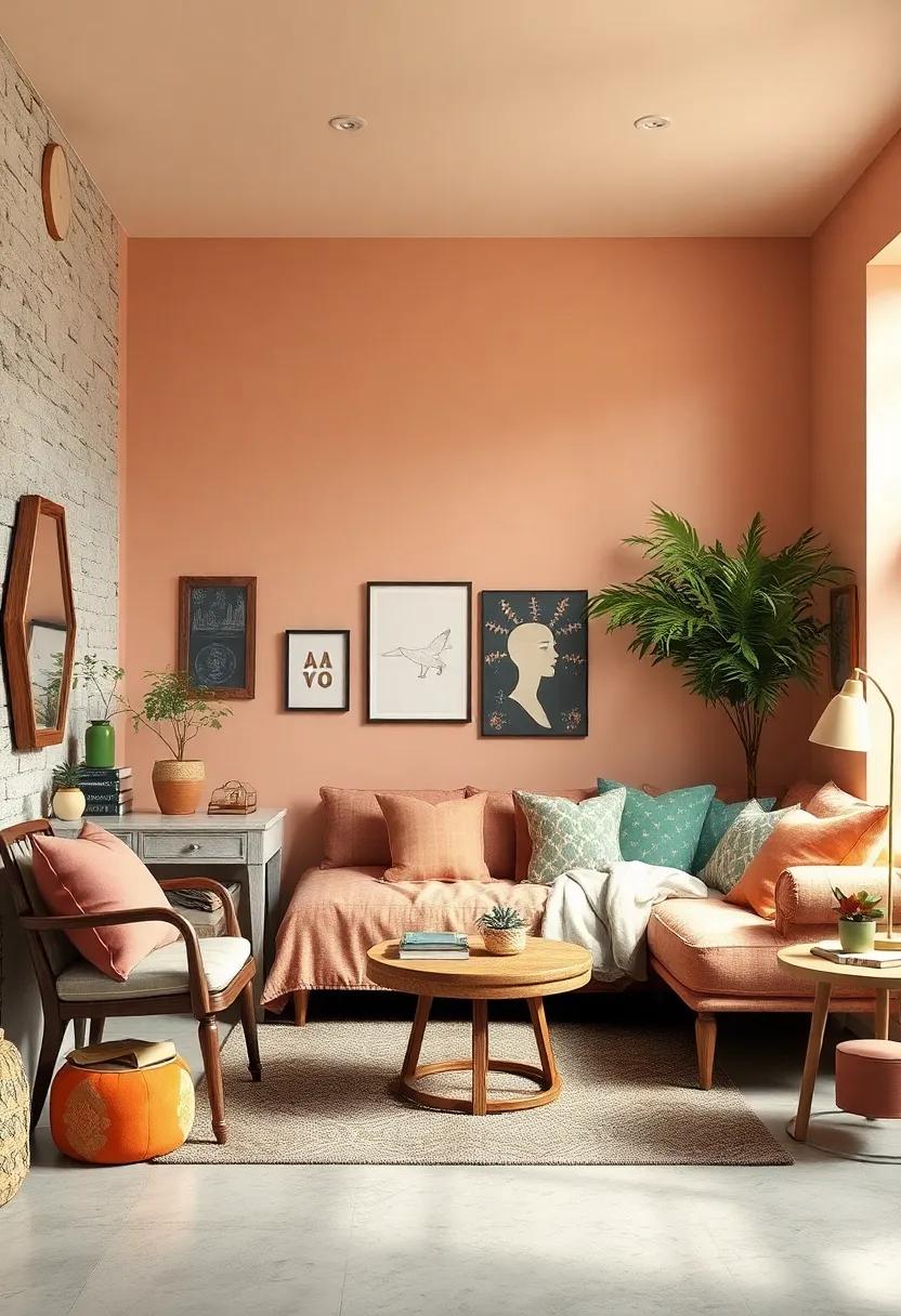 vintage Vibes: Muted ⁢shades of peach and​ sage green bring a nostalgic charm that compliments antique furniture ​and quirky decor