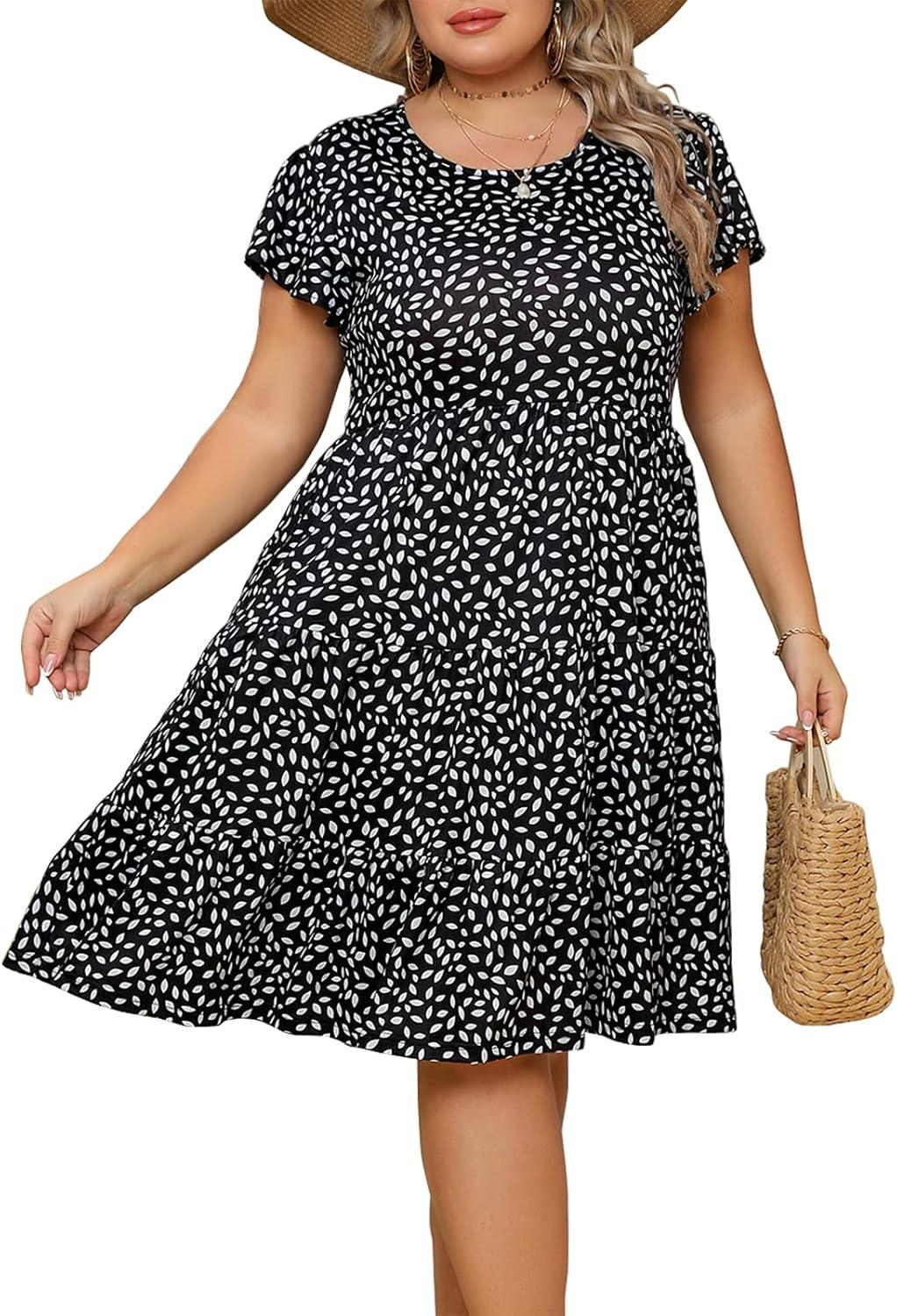 Our Take on the Plus Size Ruffle Sleeve Summer Dress with Pockets