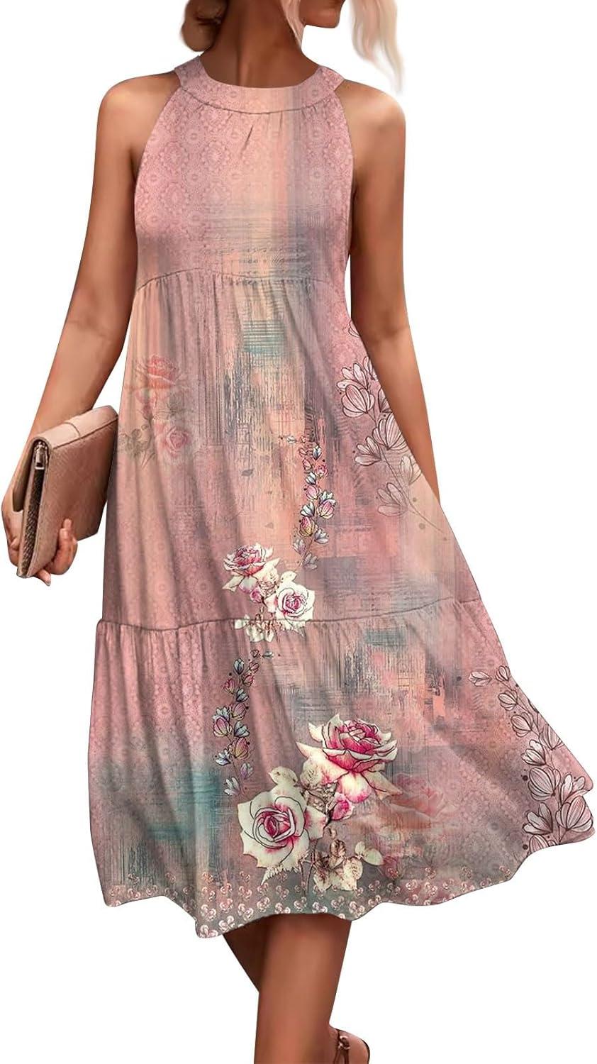 Our Take on the 2024 Floral Halter Dress: Casual, Flowing, Fun