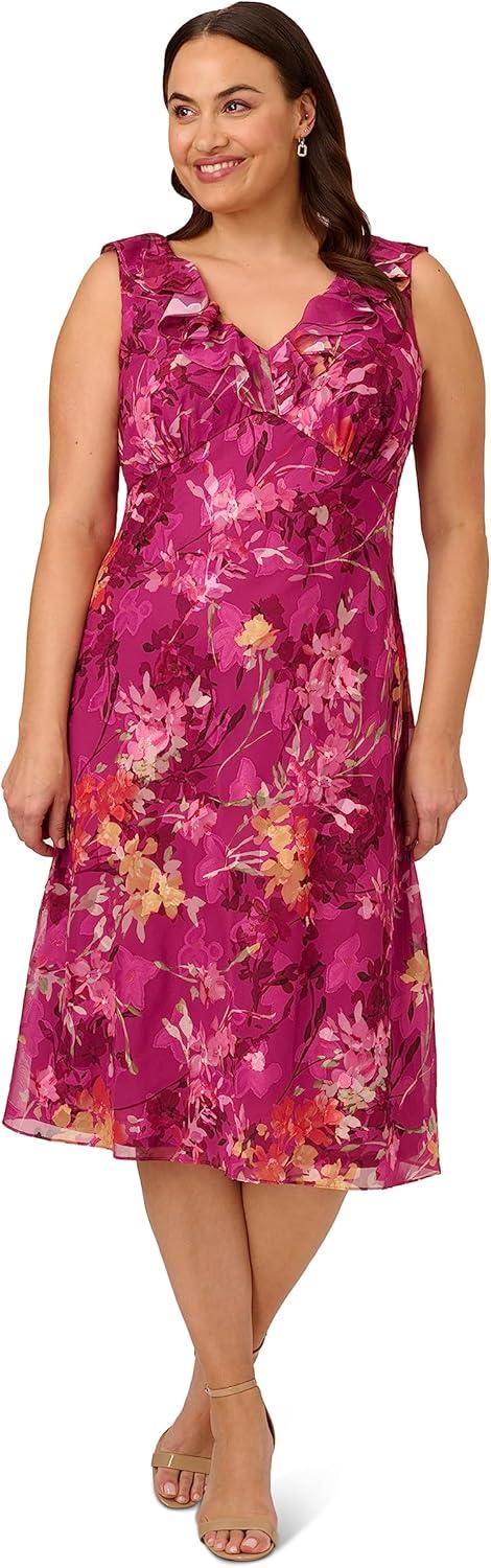 Our Take on the Adrianna Papell Ruffle Neckline Bias Dress