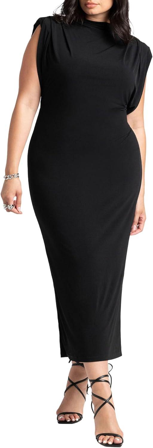 Our Honest Take on the ELOQUII Plus Size Funnel Neck Dress