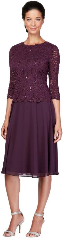 Our Thoughts on the Alex Evenings Tea Length Mother of the Bride Dress