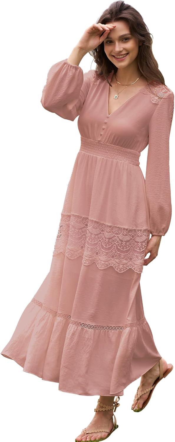 Our Take on the Olaesa Boho Lace Maxi Dress: Style Meets Comfort