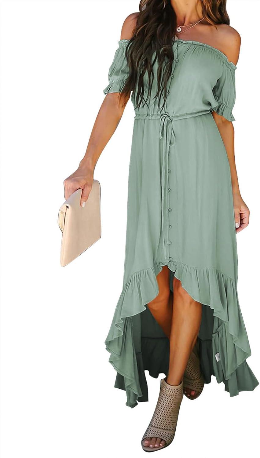 Our Honest Take on the Happy Sailed Off-Shoulder Maxi Dress