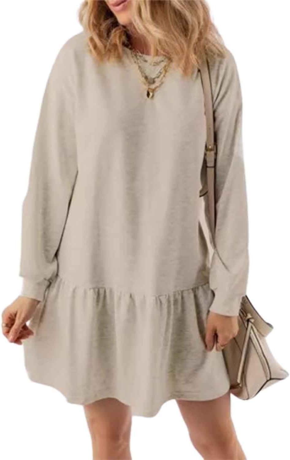 Our Take on the Cozy Crew Neck Pullover Sweatshirt Dress