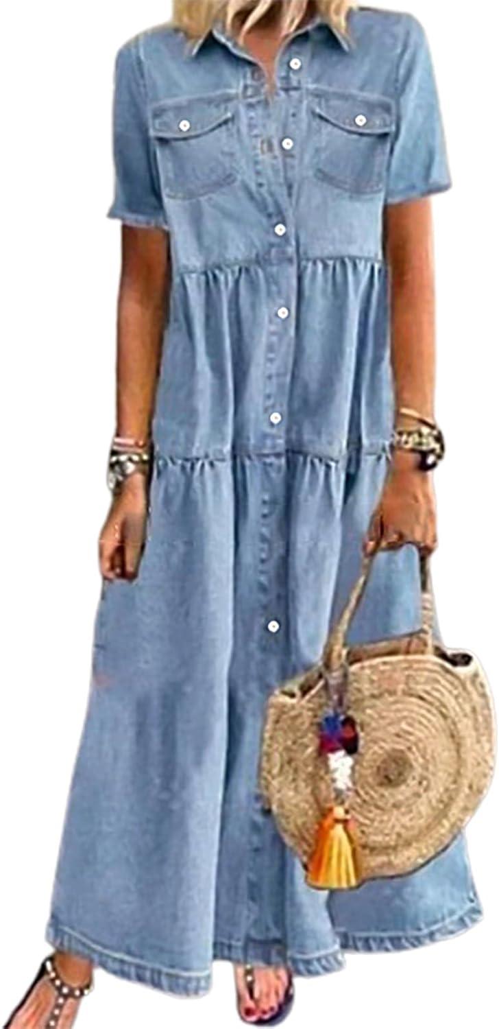 Our Honest Take on the Walbest Retro Denim Shirt Dress for Summer