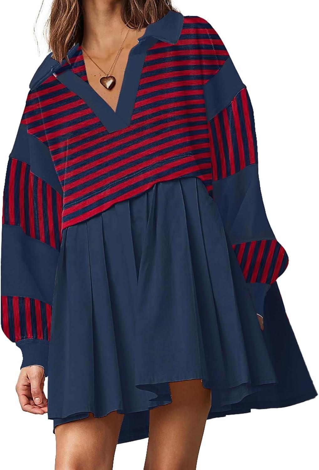 Why We Love the SAUKOLE Oversized Patchwork Sweatshirt Dress
