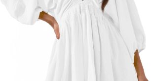 Why We Love the Fisoew Deep V Neck Swing Dress With Pockets