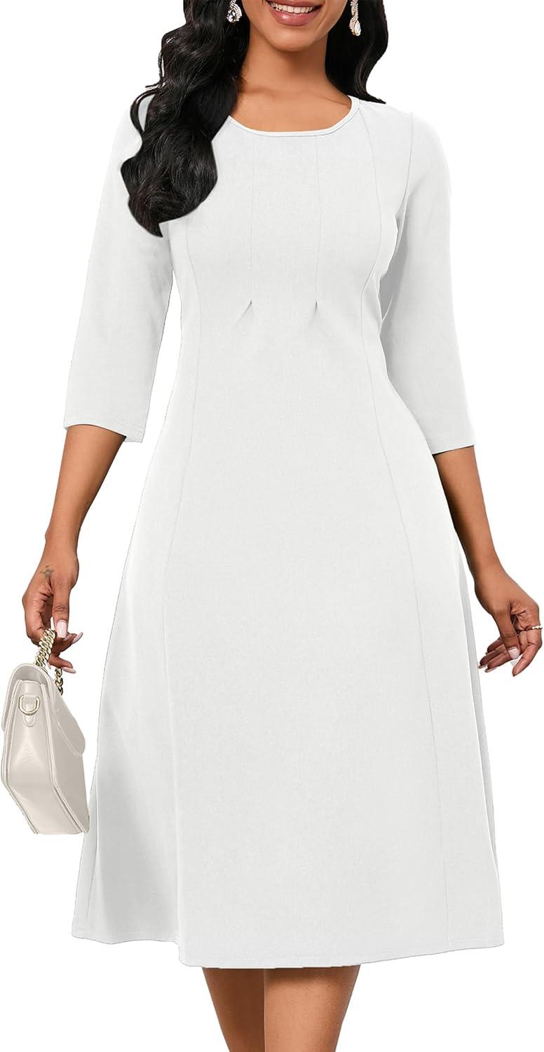 Our Honest Take on the FANDEE 2024 3/4 Sleeve Midi Dress