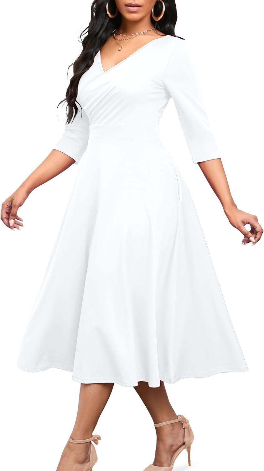 Why We Love the Nmoder Wrap Flared Midi Dress for Every Occasion