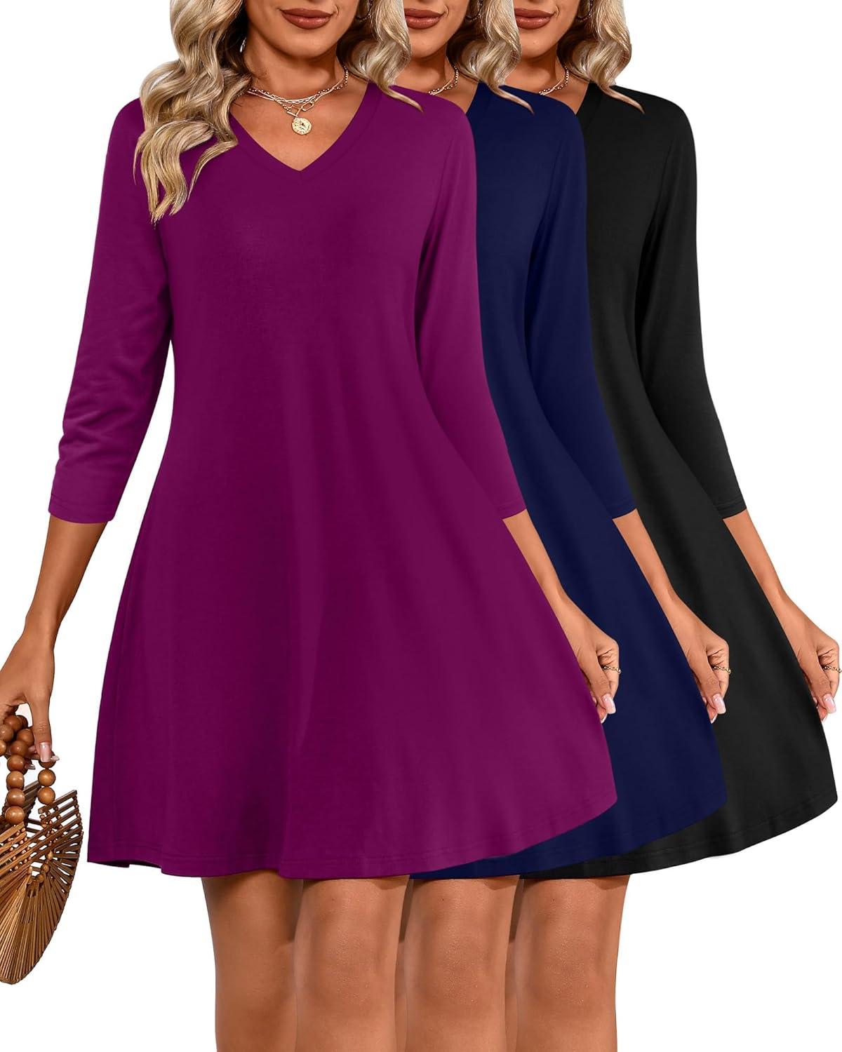 Our Honest Take on the Huukeay V-Neck Swing Dresses