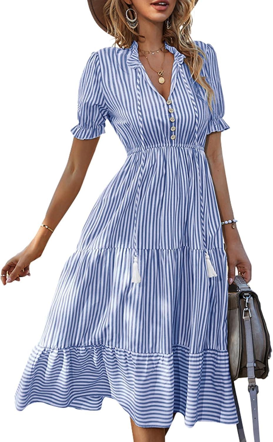 Our Honest Take on the LYANER Striped Midi Dress: Style Meets Comfort
