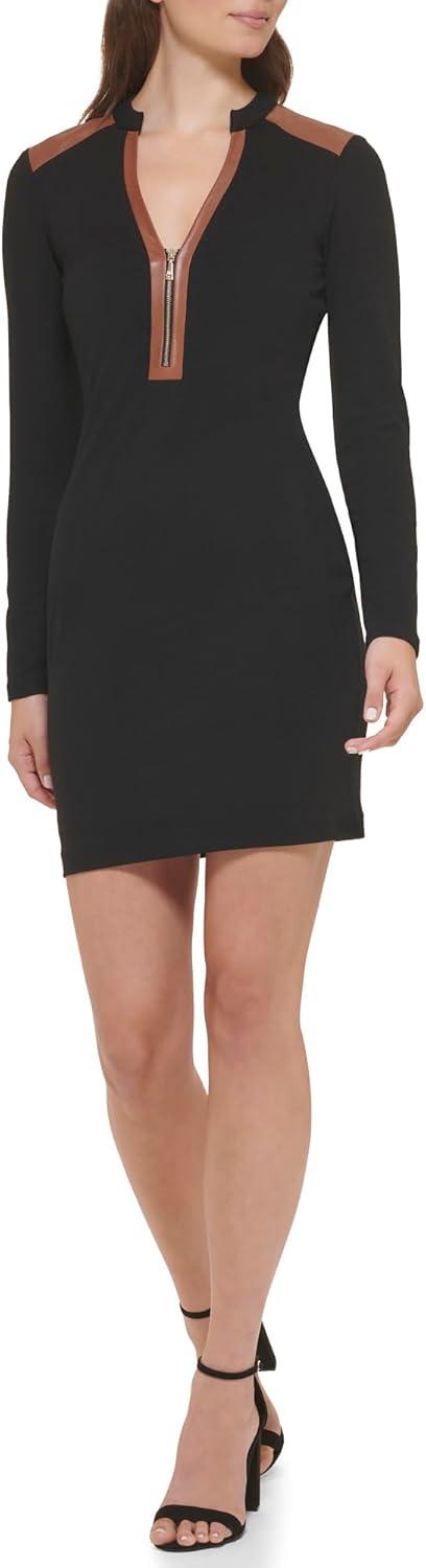 Our Take on the GUESS Zip-Neck Sheath Dress: Style Meets Comfort