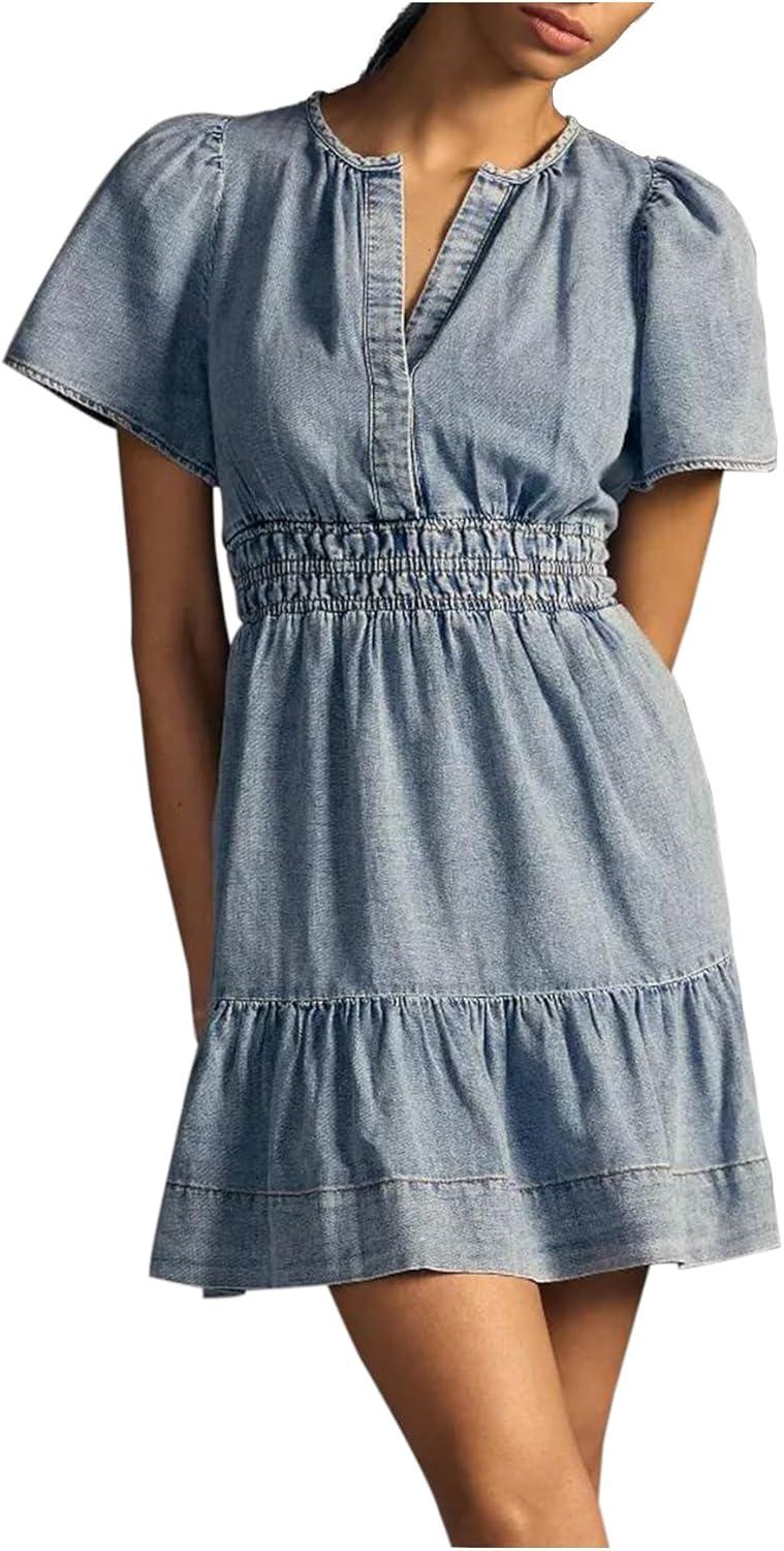 Why We Love the YEXPINE Denim Mini Dress This Summer