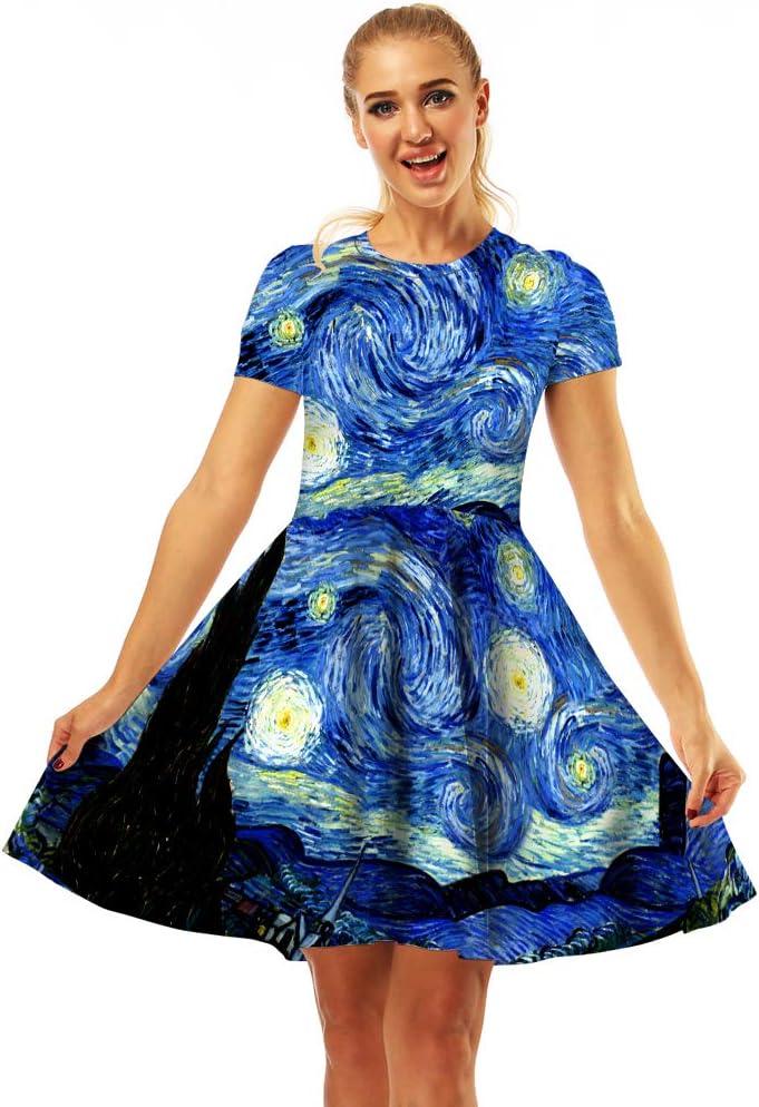 How We Felt Wearing the Women’s 3D Print Flared Midi Dress