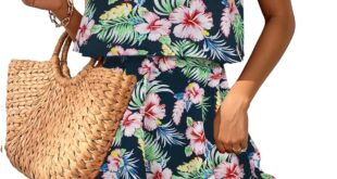 Our Honest Take on the Tropical Strapless Beach Dress for Summer Fun