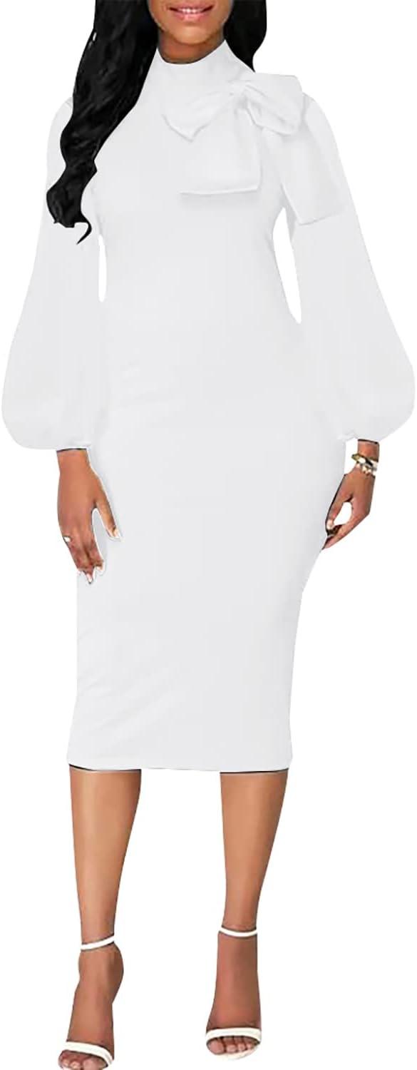 Our Honest Take on the Sexy Long Sleeve Bow Knot Midi Dress