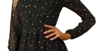 Our Take on the Allegra K Starry Choker V Neck A-Line Dress